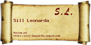 Sill Leonarda névjegykártya